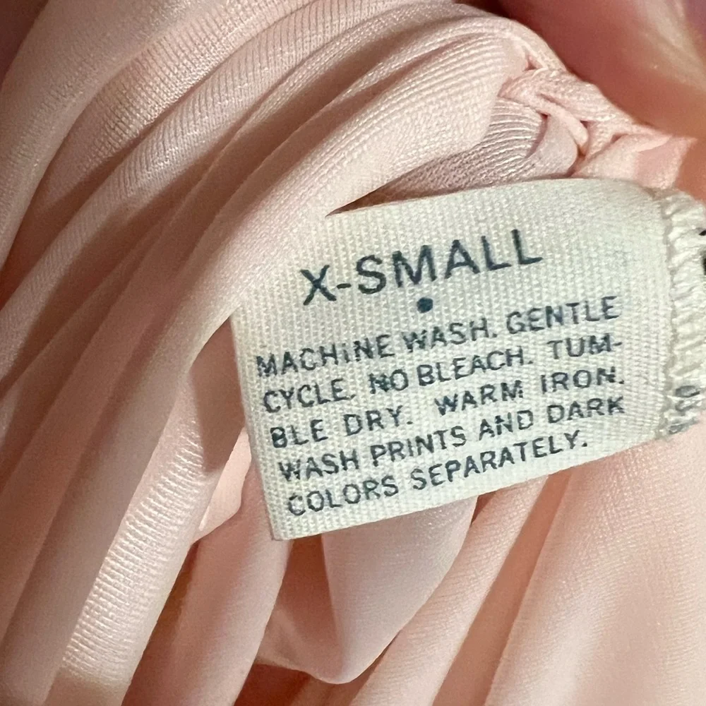 XS Vintage LORRAINE 1950s Pale Pink Robe Dressing House Gown - Picture 11 of 12